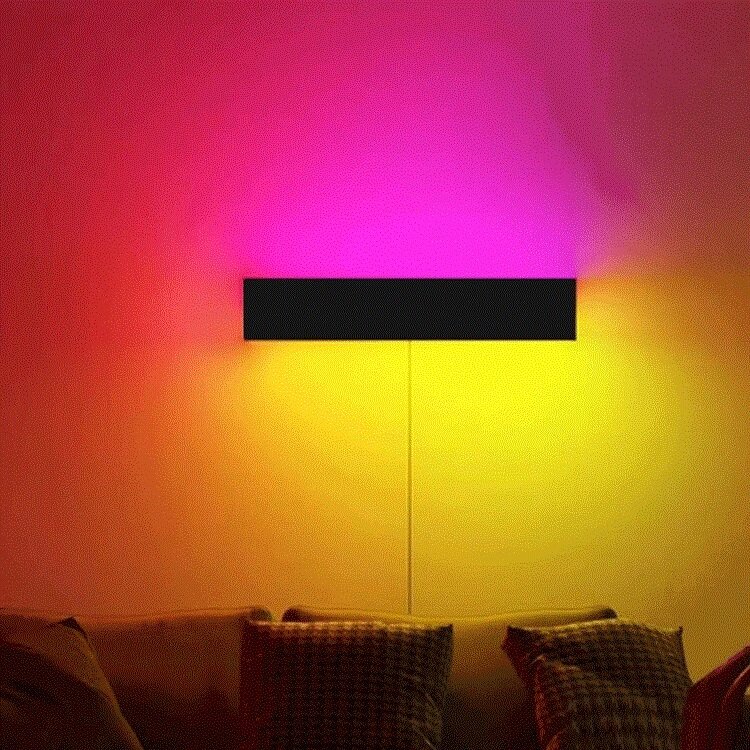 

Современный минималистский RGB LED Симфоническая стена Лампа Спальня Гостиная Прикроватная атмосфера Лампа с Дистанционн