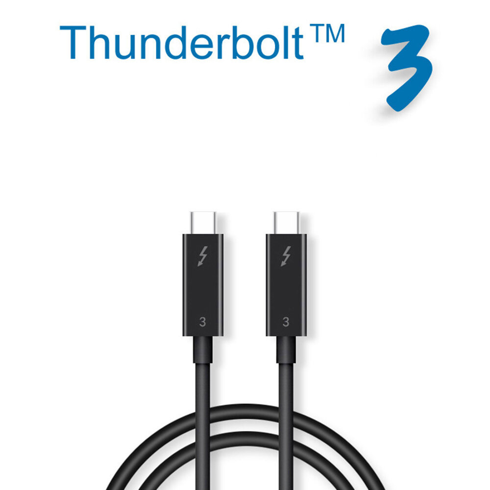 

Thunderbolt 3 двойной USB Type C кабель для передачи данных 5K 60 Гц 100 Вт линия быстрой зарядки 40 Гбит / с высокоскор