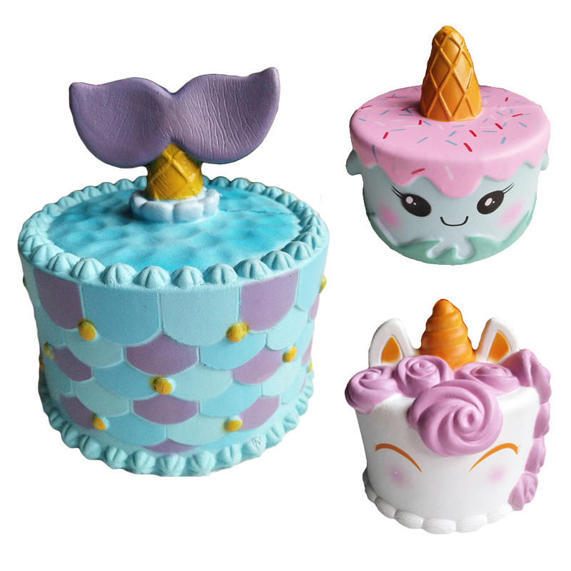 

Unicorn Jumbo Squishy Super Soft Медленный Восходящий торт Kids Для взрослых Игрушка для облегчения стресса