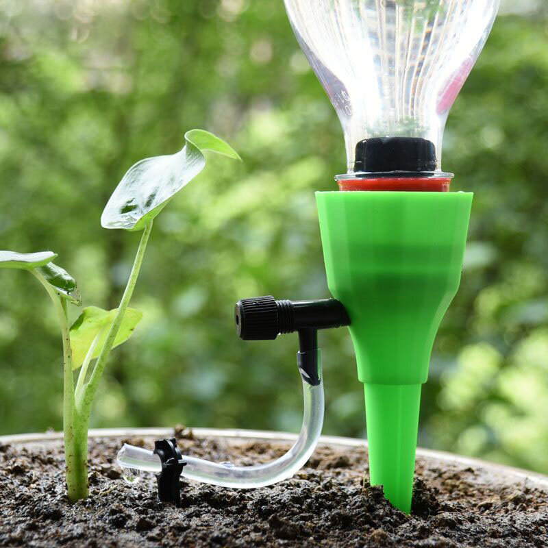 

Automatic Drip Irrigation System Taper DIY Flowerpot plant Self Watering Device with Adjustable Flow Valve