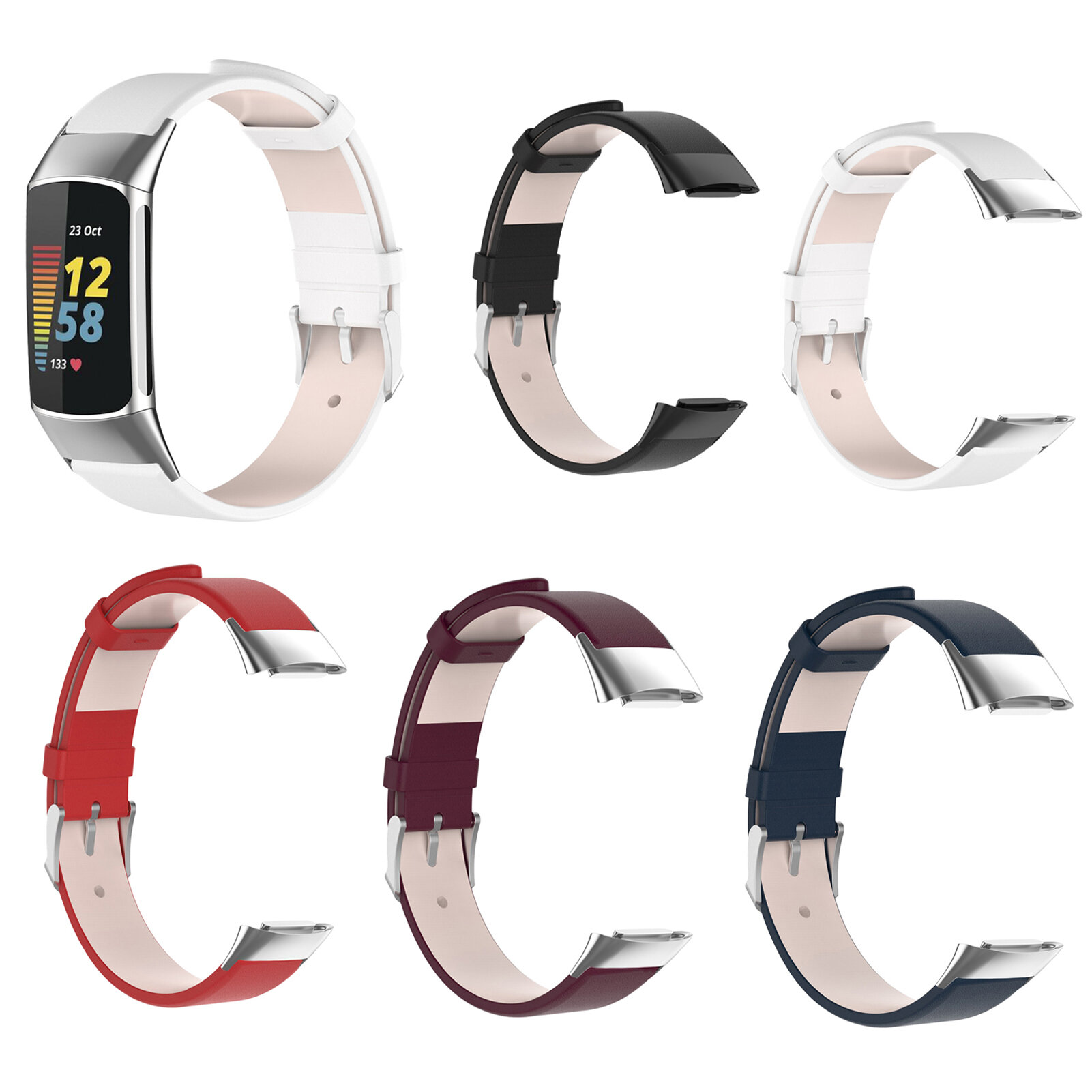 

Bakeey Business Comfortable Натуральная Кожа Watch Стандарты Замена ремешка для умных часов Fitbit Charge 5