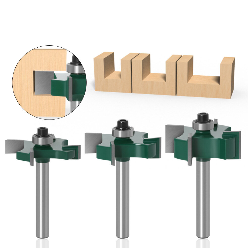

6mm or 1/4 inch Shank CNC Spoilboard Surfacing Router Bit 4 Wings Wood Surface Planer Bit Slab Flattening Router Cutter