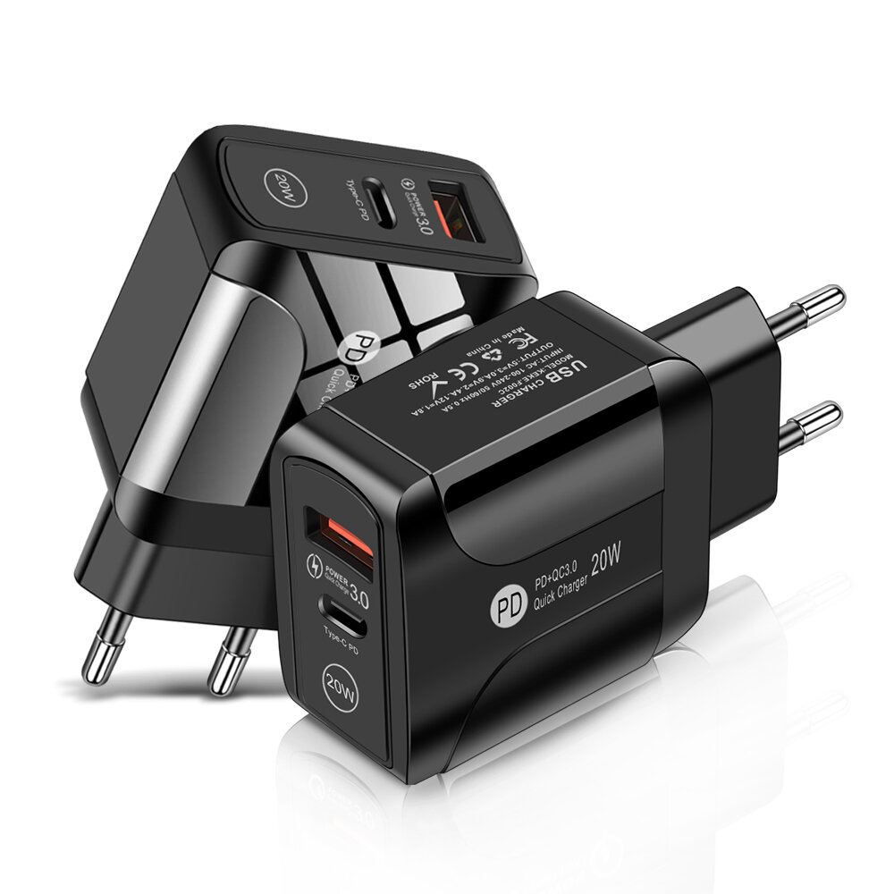 

Bakeey PD20W + QC3.0 USB зарядное устройство адаптер для дорожного зарядного устройства быстрая зарядка для iPhone 12 Pr