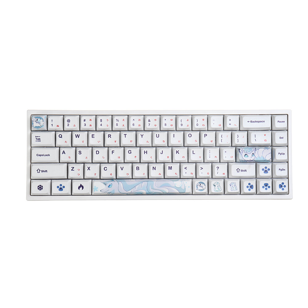 

118 клавиш белый монстр японский набор клавишных колпачков XDA Profile PBT DYE-Sub Keycaps для Механический Клавиатура