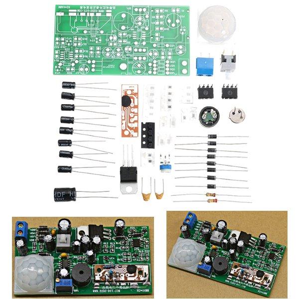

3 комплекта DIY Pyroelectric Infrared Датчик комплекты Anti-Theft Circuit Electronic Technology Training Sets