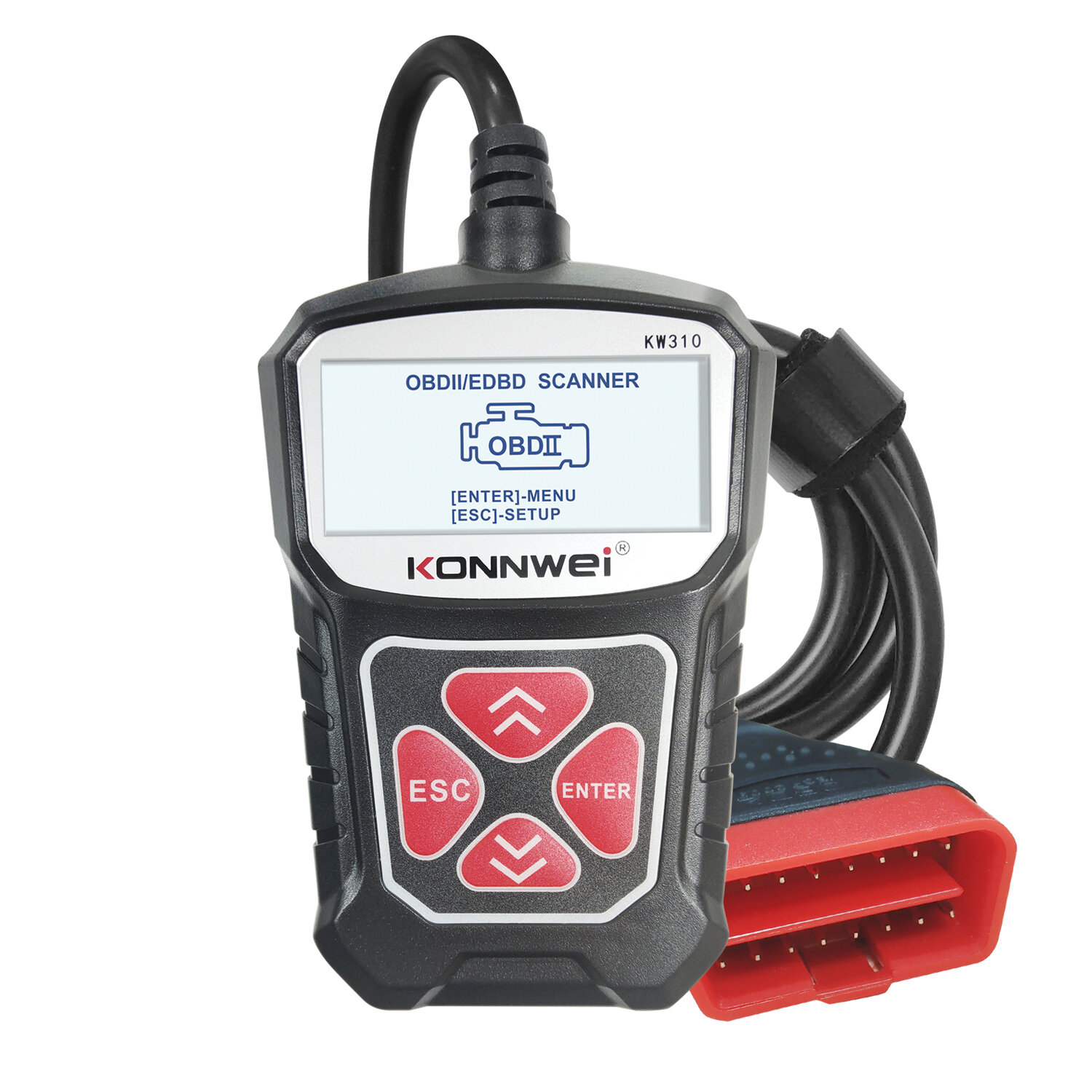 

KONNWEI KW310 OBD2 Car Diagnostic Scan Tool EOBD Scanner DTC Engine Code Reader Voltage Test Built-in Speaker