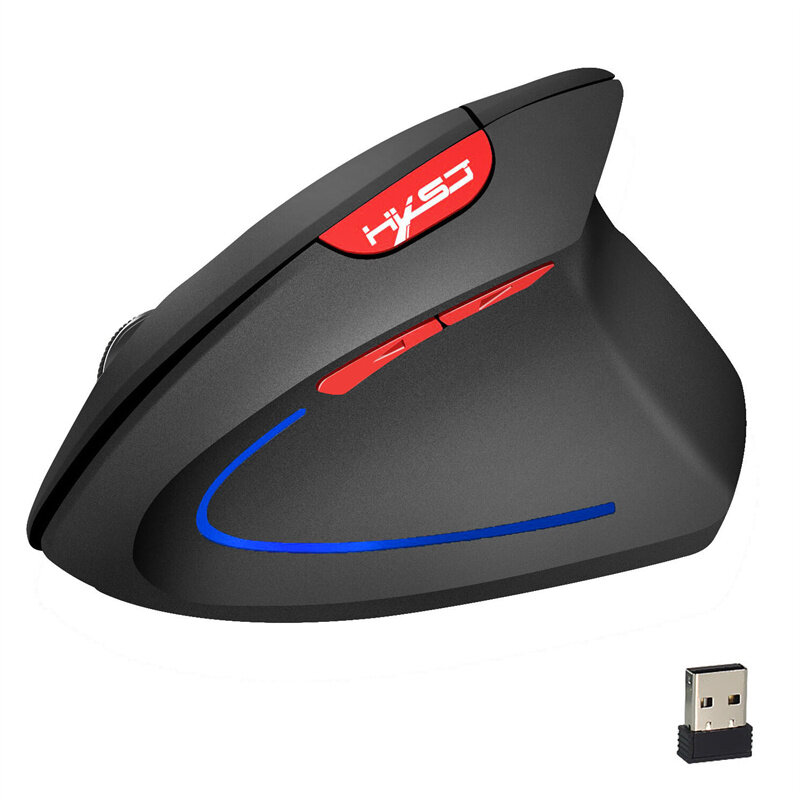 

HXSJ T25 Tri-mode Wireless Vertical Gaming Mouse RGB 800/1600/2400DPI bluetooth/USB Wired Gamer Mice for PC Laptop Compu