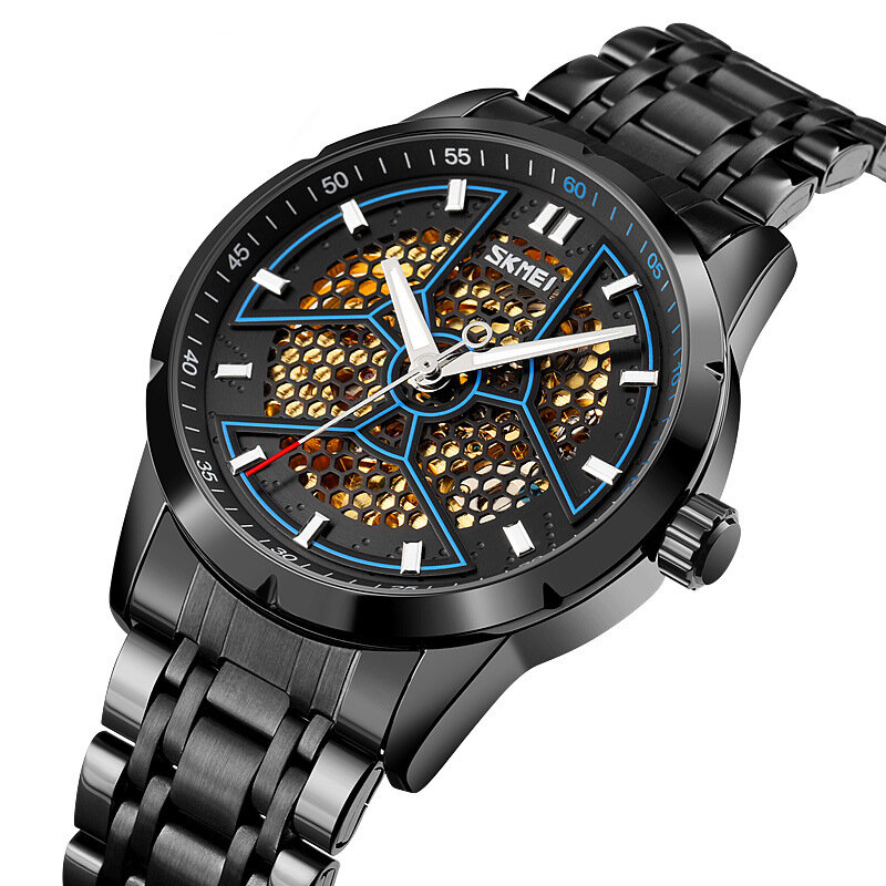 

SKMEI 9225 модные мужские автоматические часы креативный циферблат светящийся Дисплей ремешок из нержавеющей стали Механ