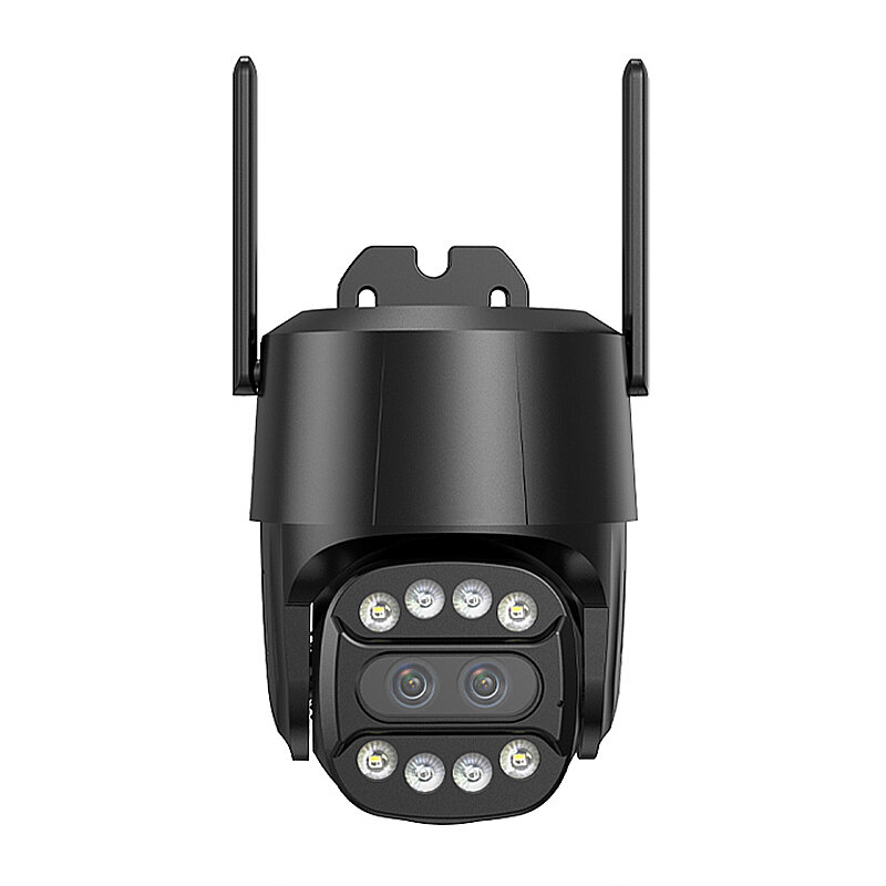 

4G/WiFi 4MP+4MP Dual Объектив Безопасность PTZ на открытом воздухе камера 2,8–8 мм 10-кратный зум 8MP AI Отслеживание че