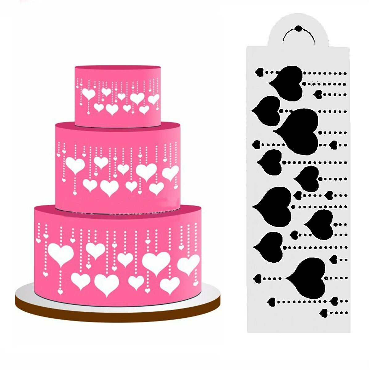 

Трафарет для торта с сердцем, помадка, дизайнерское украшение, ремесло, выпечка печенья Инструмент