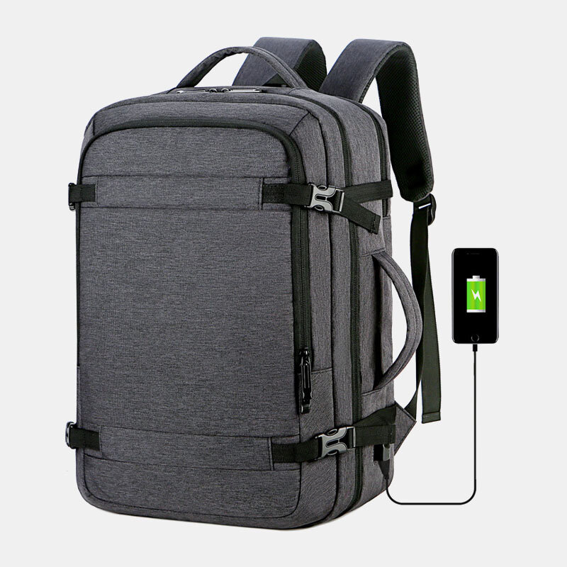 

Мужчины полиэстер 15.6 дюймов USB зарядка Анти кража бизнес-ноутбук Сумка рюкзак