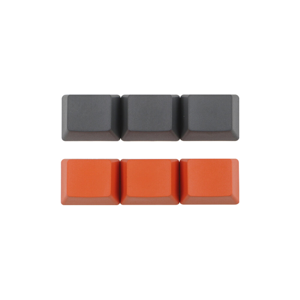 

6 Keys Orange Gray Blank PBT Supplement Keycap Set OEM Profile R1 1.25U Alt Ctrl Win Fn Personalized Keycaps for DIY Cus