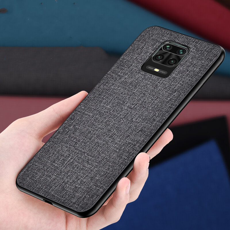 

Bakeey Breathable Canvas Sweatproof Shockproof TPU Protective Case for Xiaomi Redmi Note 9S / Redmi Note 9 Pro