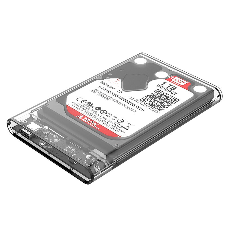 

ORICO 2,5-дюймовый прозрачный корпус для жесткого диска Type-C USB3.1 - SATA3.0 Внешний SSD HDD Case Tool Free 2139C3-G2