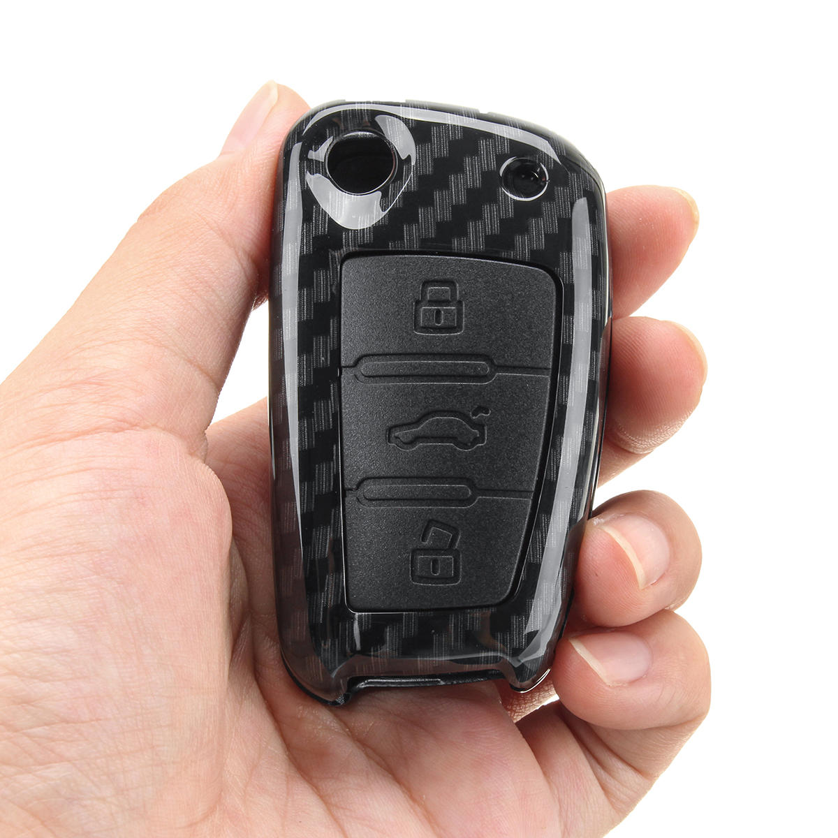 

Углеродное волокно Дистанционный Ключ для крышки для Audi A4 A3 A6 A7 A8 Q3 Q5 S4 R8 TT