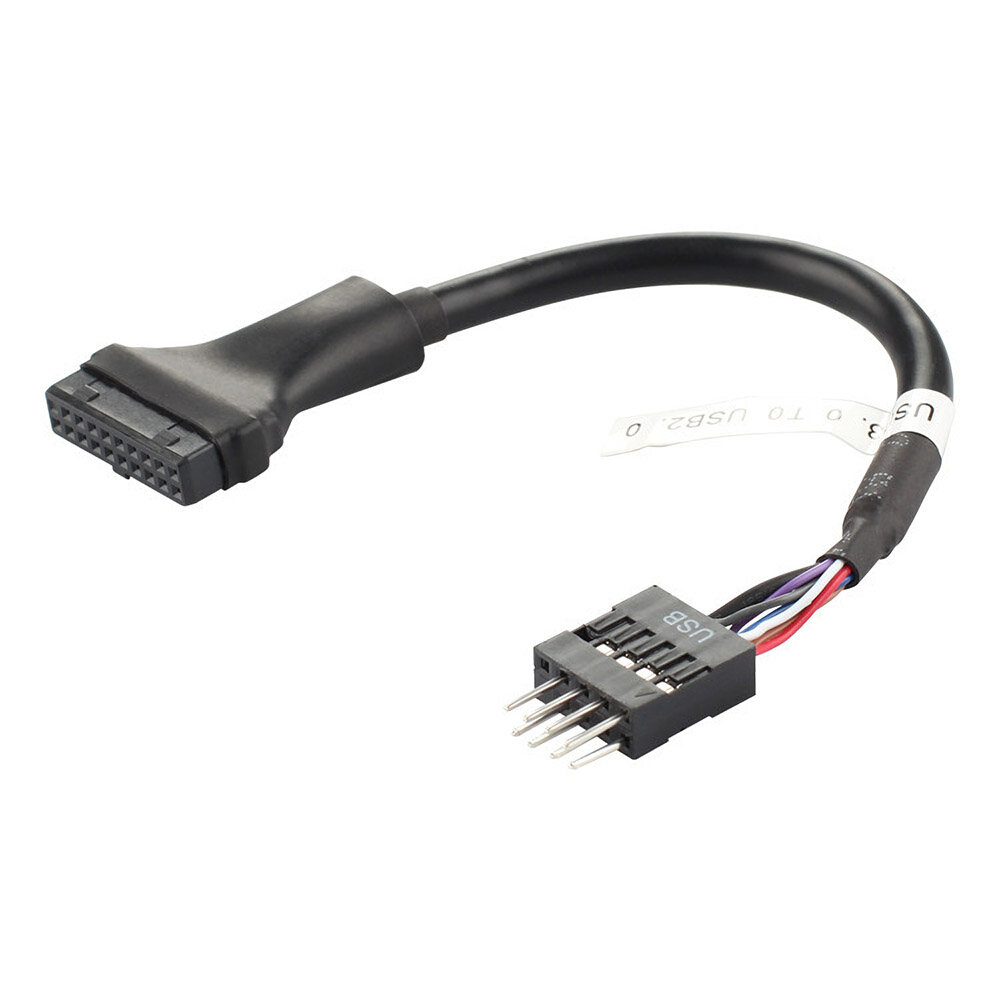 

ULT-unite 20PF-9PM USB3.0 Adapter Cable Connector 20P Female to 9P Male Converter 3.0 to 2.0 Data Cable Internal Line 0.