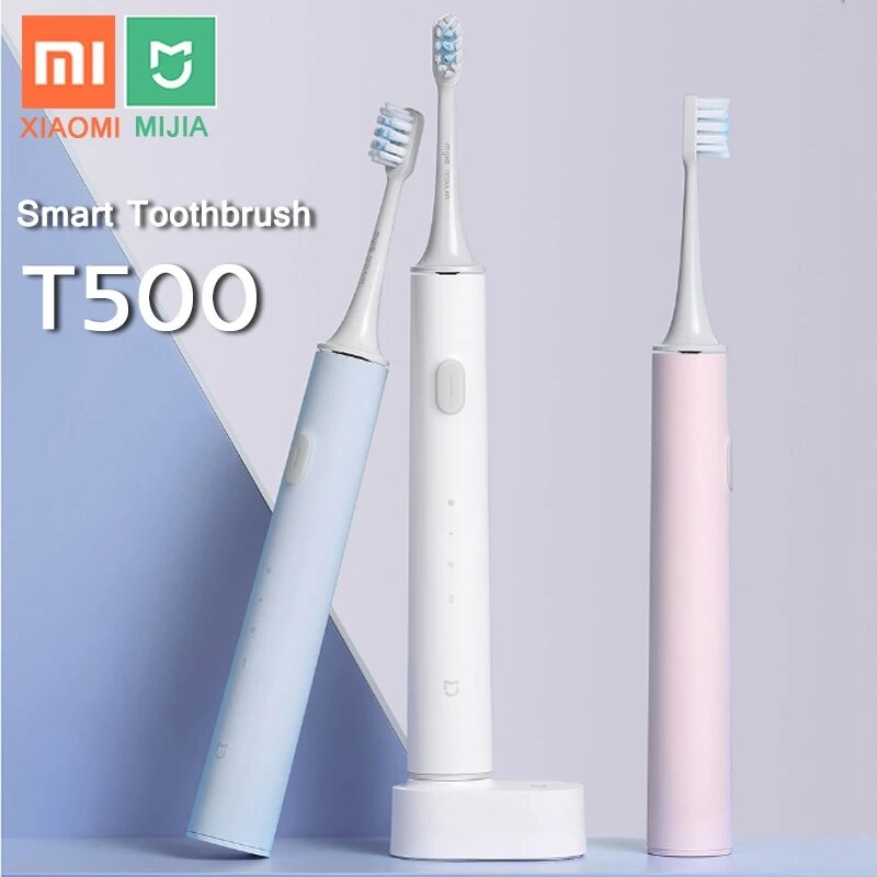 

XIAOMI MIJIA T500 T300 электрическая зубная щетка Smart Sonic Щетка ультразвуковой отбеливающий вибратор для зубов беспр