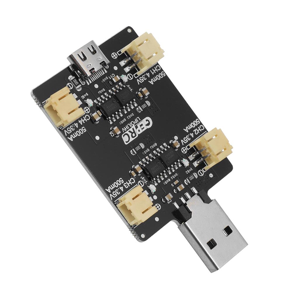 

GEPRC Tinygo 1S 6CH 5V USB PH1.25 PH2.0 4.35V LiHv Lipo Батарея Плата адаптера для зарядки