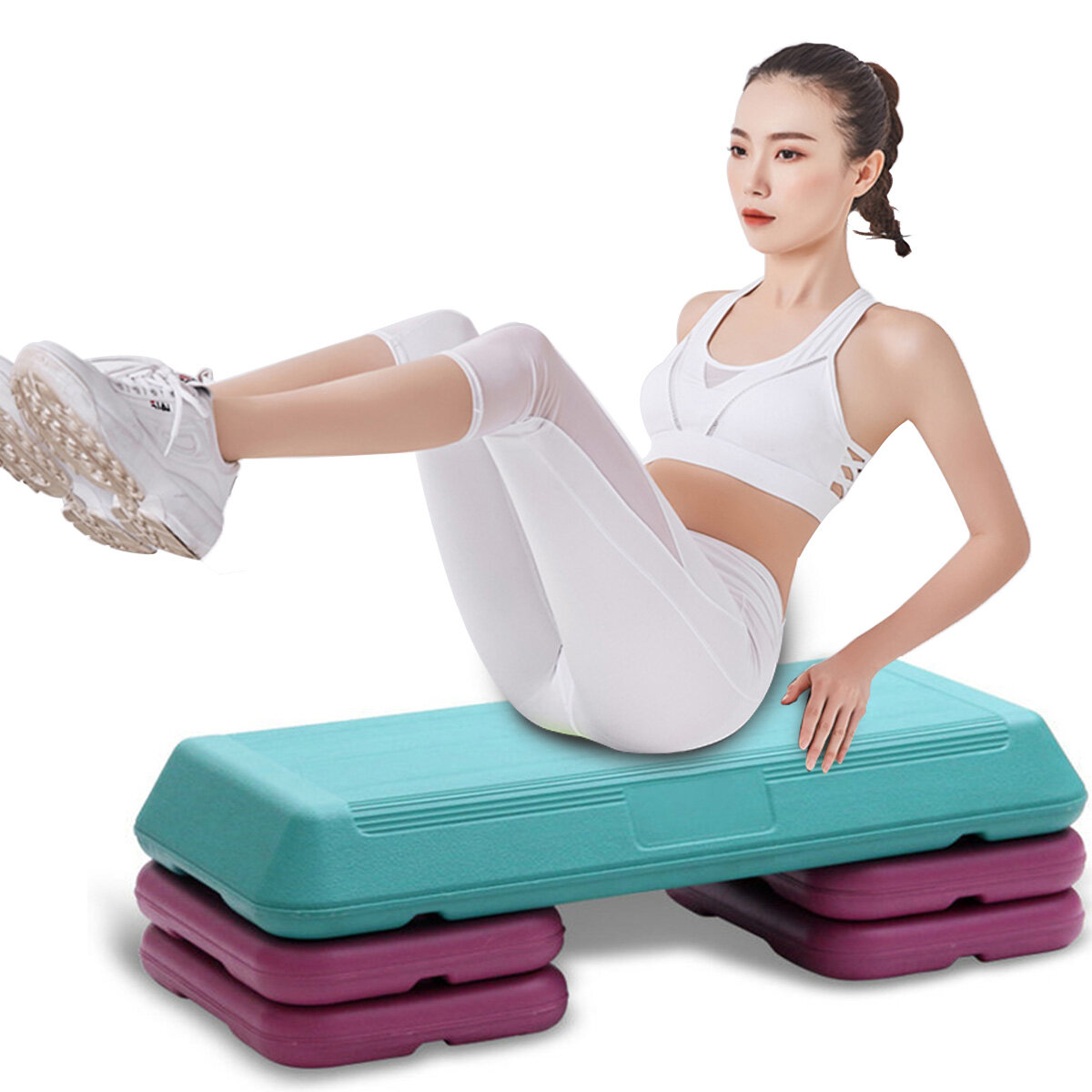 

4 стояка 72 см аэробные упражнения Step Stepper Workout Cardio Фитнес Bench