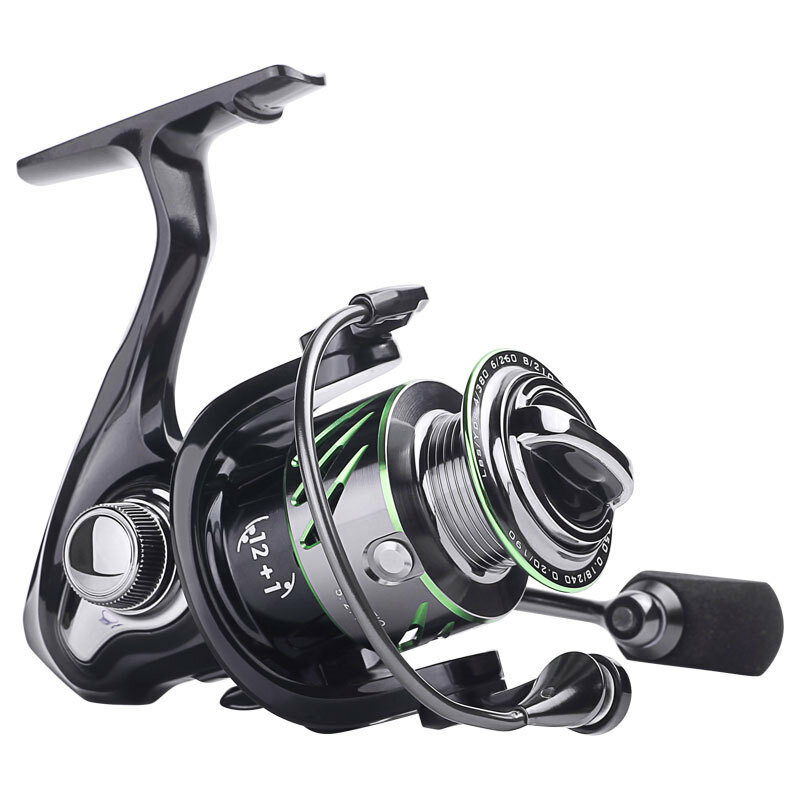 

LINNHUE 5.2:1 Speed Ratio 9+1 Bearings All Metal Fishing Reel CNC Alloy Line Cups Micro Casting Type Spinning Reel Sea F