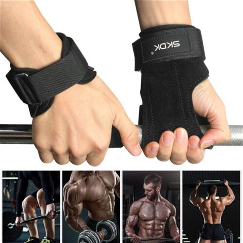 

SKDK Fitness Gloves Protective Hand Gear Anti-slip Wear-resistant Wrist Protection Hard Pull Grip Strength Ehanced for O