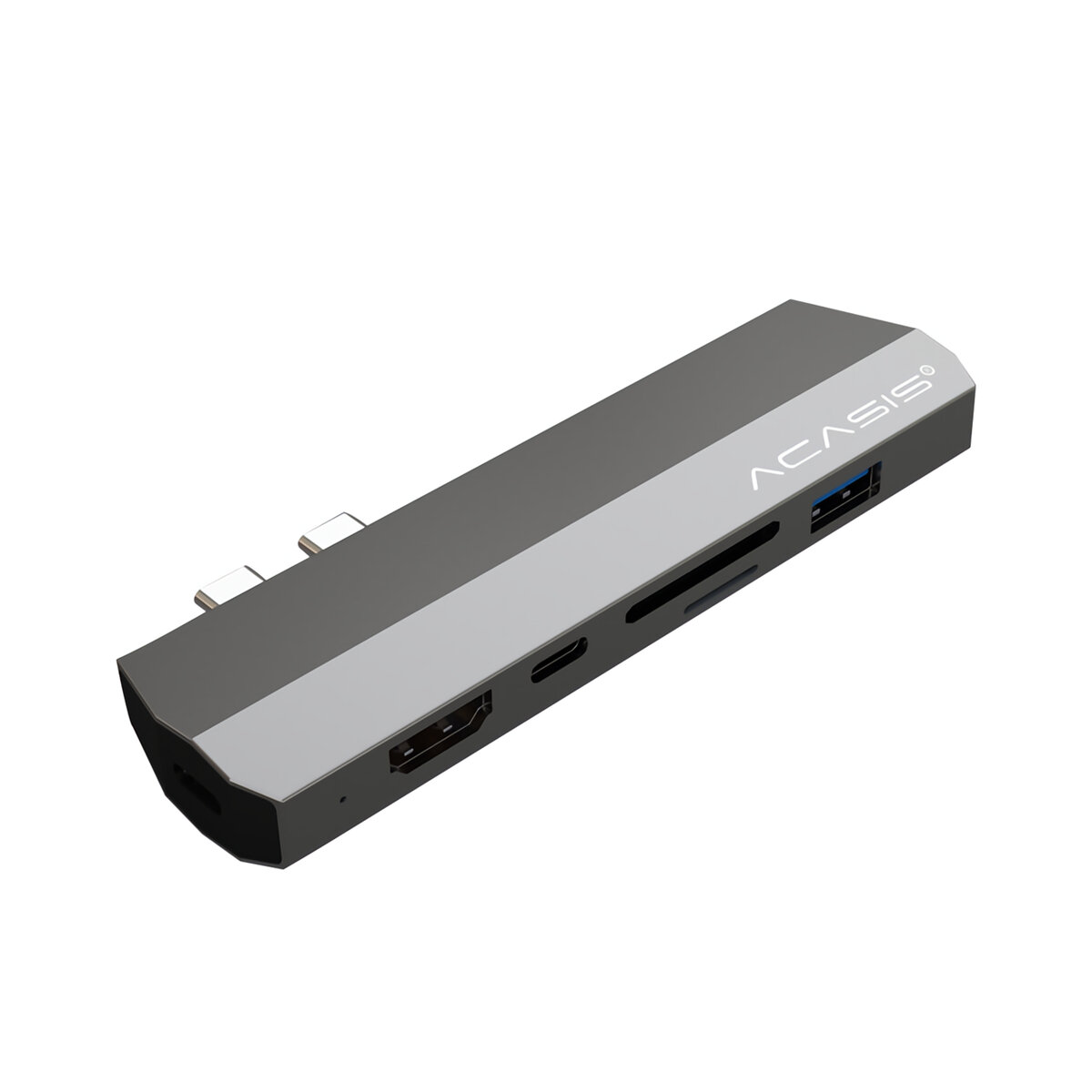 

ACASIS CM011S Концентратор USB-C 7-в-1 от Type-C до HD Порты 4K 2 * USB 3.0 Устройство чтения карт памяти SD TF Адаптер