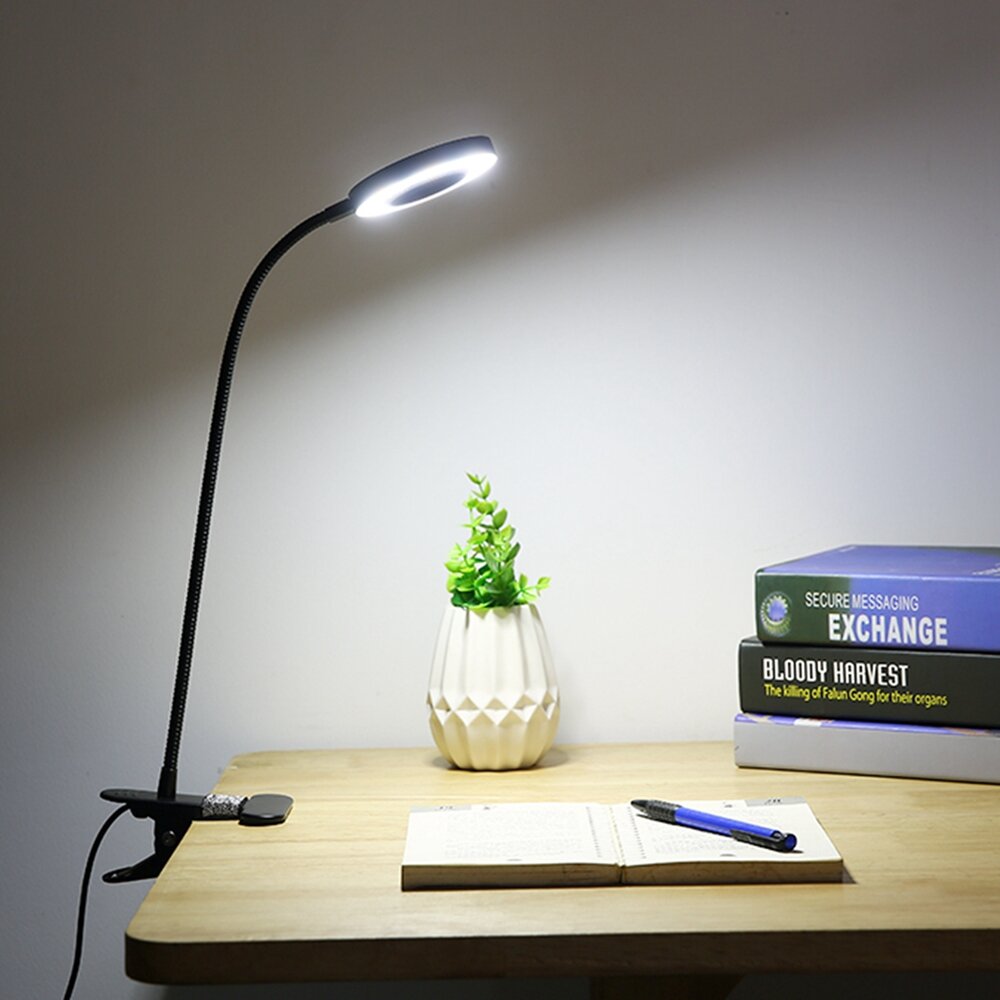 

Creative 7W LED USB Dimmable Clip On Work Лампа для чтения Уход за глазами Стол Лампа