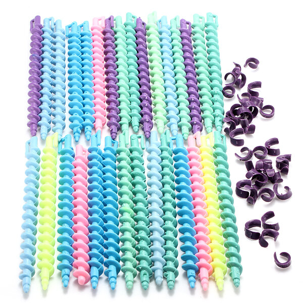

25Pcs Styling Plastic Hairdressing Спираль Hair Perm Rod