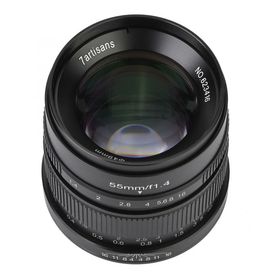 

7artisans 55mm F1.4 Large Aperture Portrait Manual Focus APS-C Frame Camera Lens for Sony E Mount for Canon for Fuji Dig