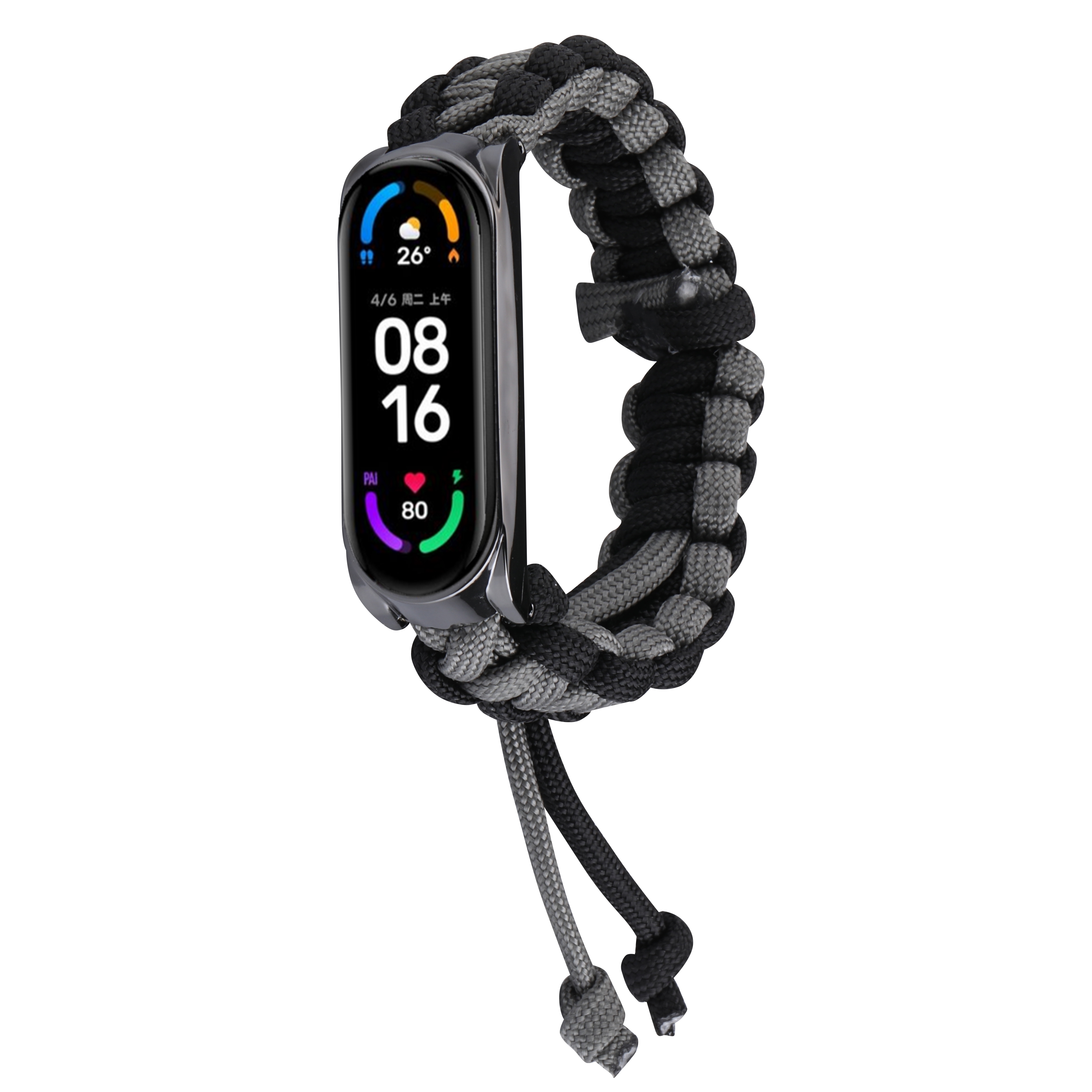 Find Bakeey 2 In 1 with Plating Watch Case Adjustable Nylon Rope Weave Watch Band Strap Replacement for Xiaomi Mi Band 6 / Mi Band 5 Non Original for Sale on Gipsybee.com with cryptocurrencies