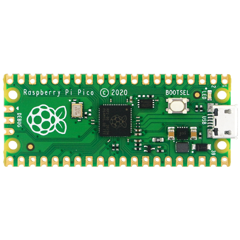 The Raspberry Pi Pico is a microcontroller board based on the Raspberry Pi RP2040 microcontroller chip. It has been designed to be a low-cost, high-pe