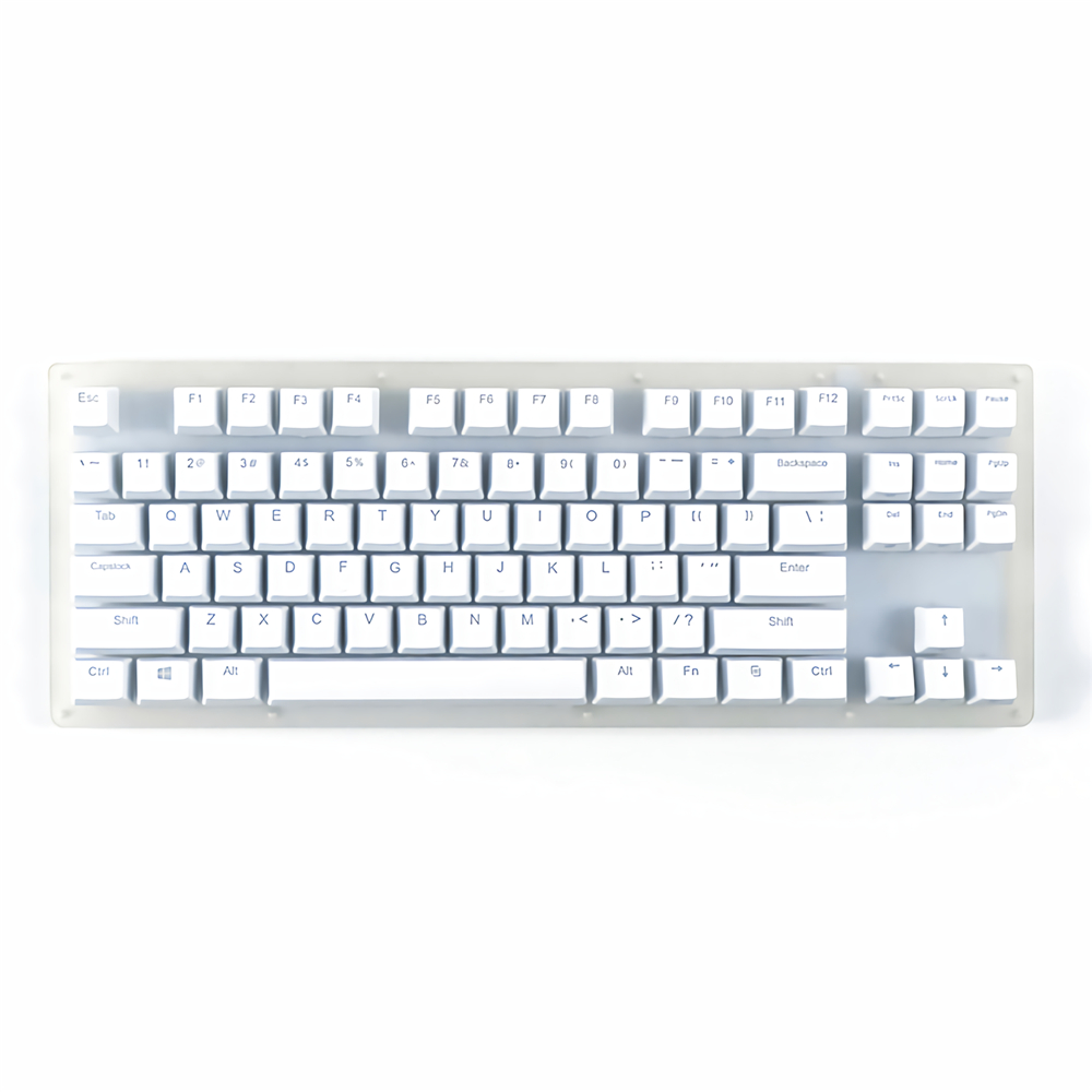 GAMAKAY K87 Mechanical Keyboard 87 Keys Hot Swappable Type-C Wired USB 3.1 NKRO Translucent Glass Base Gateron Switch ABS Two-color Keycap RGB Gaming Keyboard 5