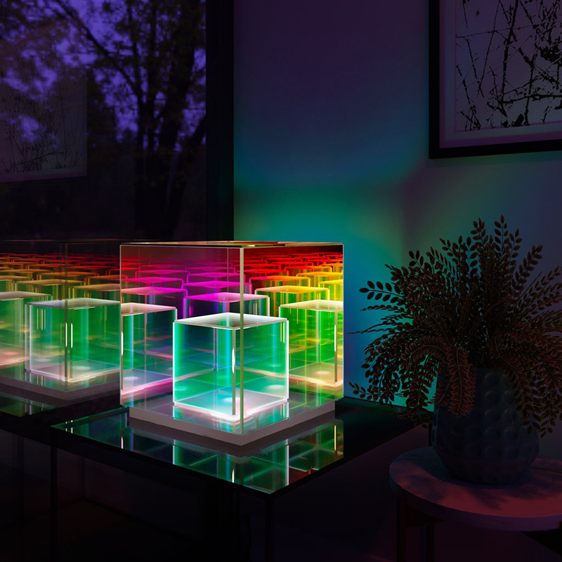 Find NOXU Musu Cube LED Color Table Lamp Cube Box Acrylic Color Table Lamp for Bedroom Living Room for Sale on Gipsybee.com with cryptocurrencies
