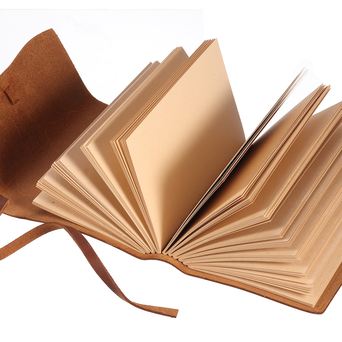 Find Thick Genuine Leather Journal Book 400 Pages Blank Paper Notebook Kraft Notepad Gift School Office Supplies 165mm*115mm*40mm for Sale on Gipsybee.com with cryptocurrencies