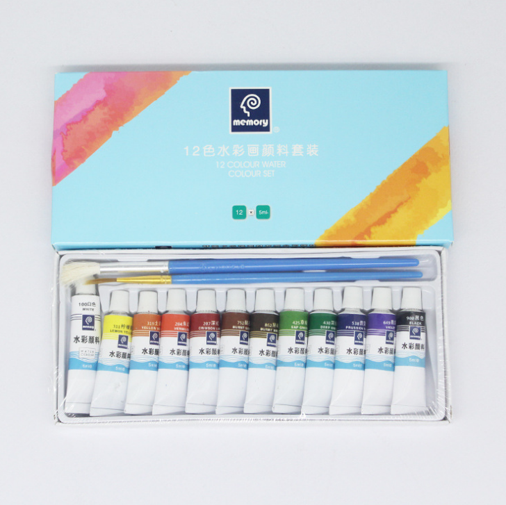 Memory Water Color Painting Pigment 12/24 Colors Watercolor Paint Set Art Painting Drawing Pigments Profesional Art Painting Tools—2