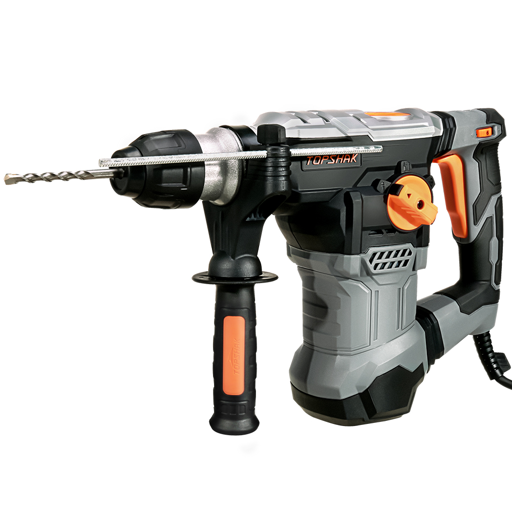 Find TOPSHAK TS HD1 110V/220V 1500W 6J 12Ibs Portable Electric Rotary Hammer Impact Drill Variable Speed w/Accessories EU/US Plug for Sale on Gipsybee.com with cryptocurrencies