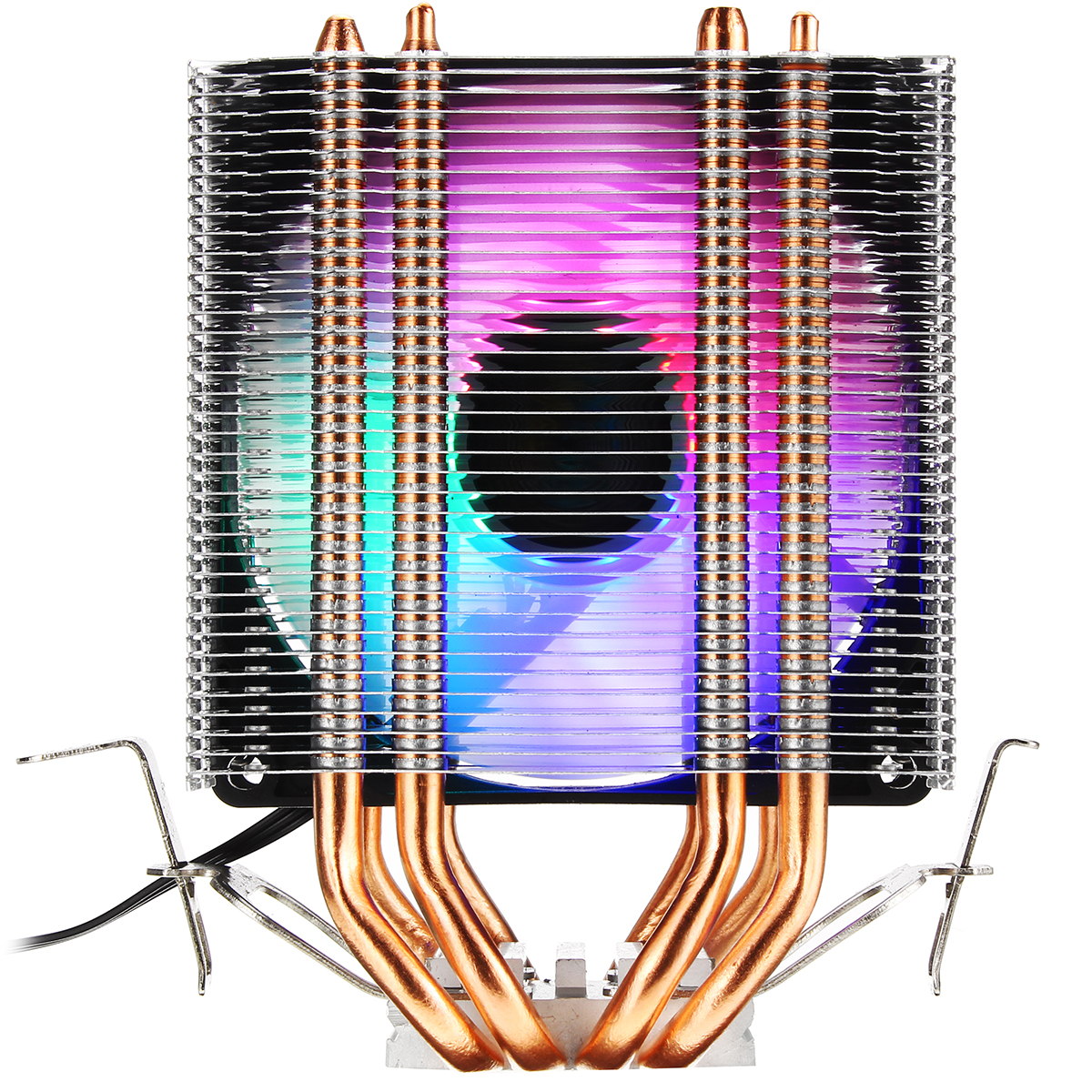 Find 3Pin Four Heat Pipes Colorful Backlit CPU Cooling Fan Cooler Heatsink for Intel AMD for Sale on Gipsybee.com with cryptocurrencies