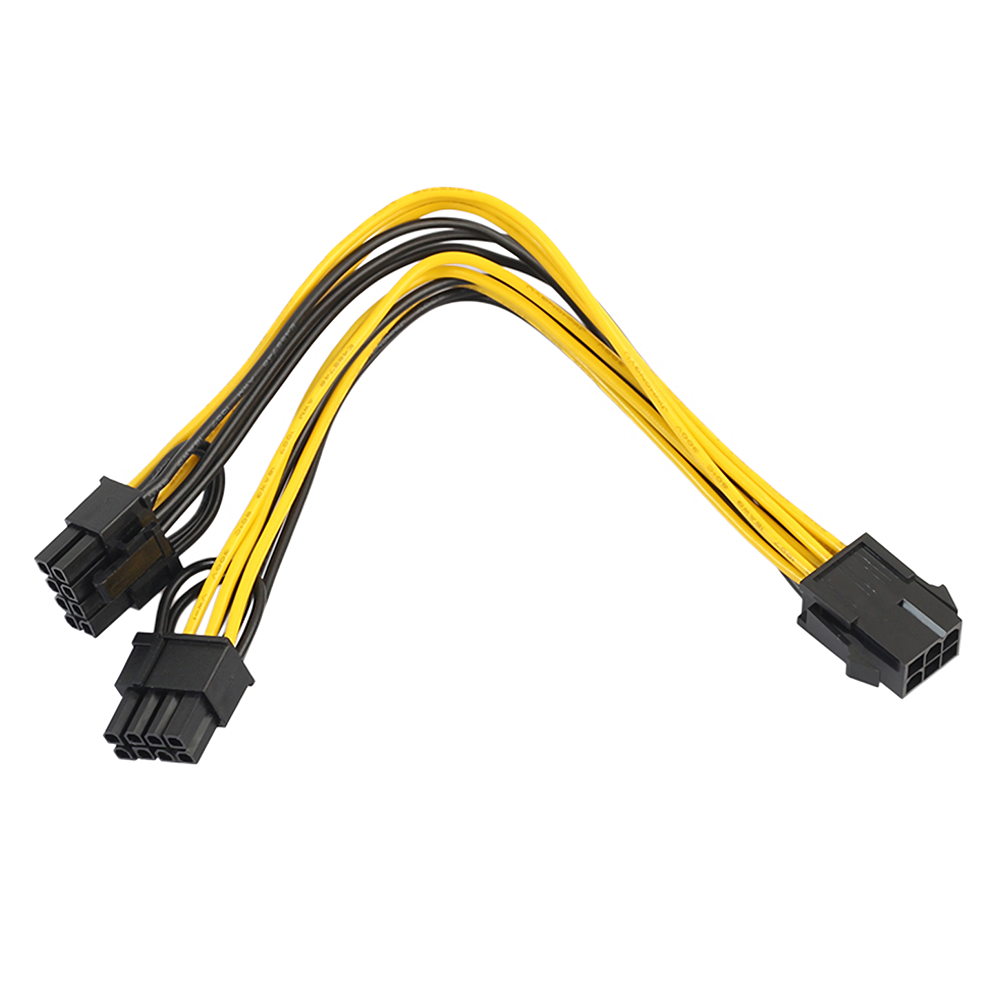 Find REXLIS 6pin Female to Dual 8pin(6+2) Male Power Adapter Cable 20cm Graphics Card Splitter Cable PCI-E Power Supply Cable for Sale on Gipsybee.com with cryptocurrencies