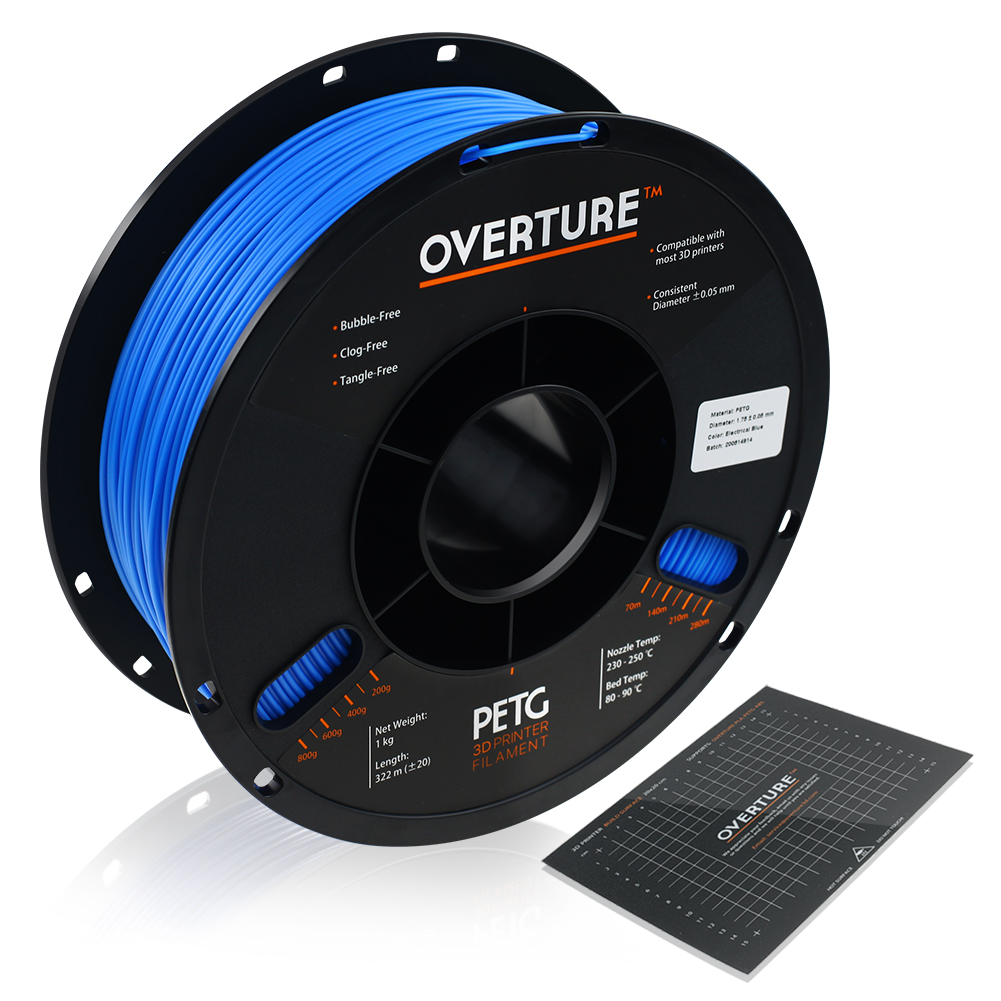 Find OVERTURE 1 75MM PETG Filament for 3D Printre Printing Material for Sale on Gipsybee.com with cryptocurrencies