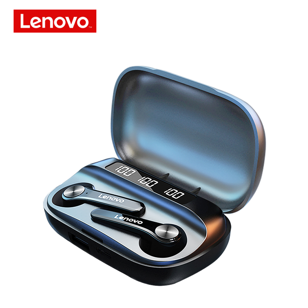 Lenovo QT81 TWS Bluetooth 5.0 Auricolari Display 1200mAh Stereo Bass Cuffie Sportive Impermeabili con Microfono 7