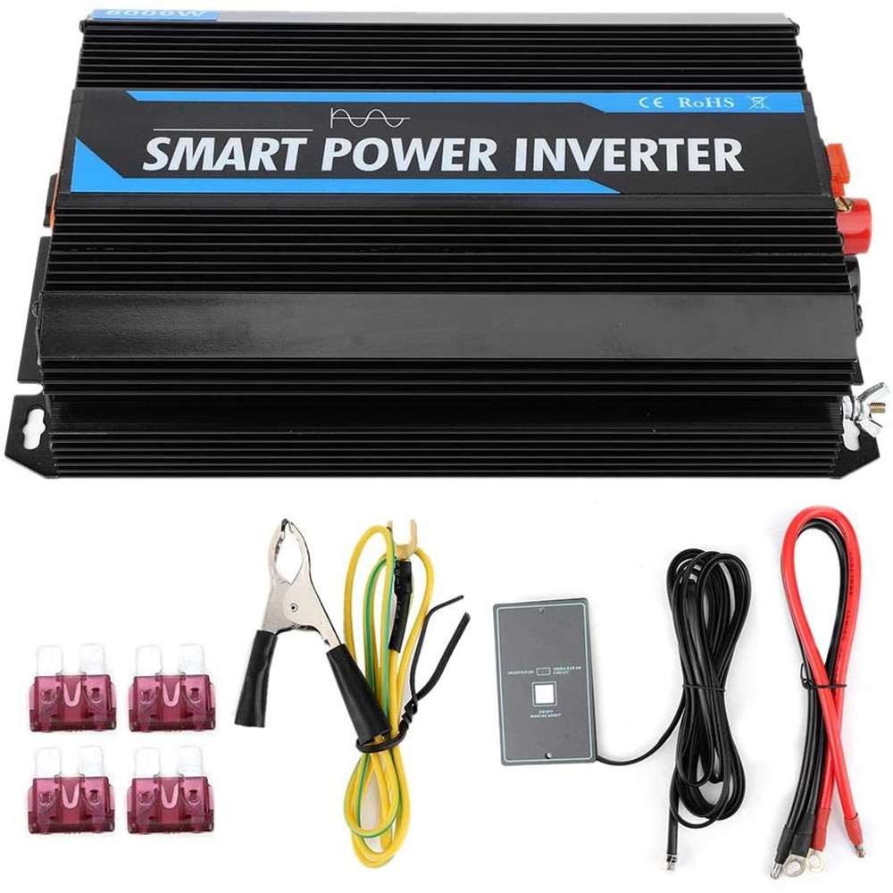 Find 4000W/5000W/6000W PSW Pure Sine Wave DC12-AC220V Power Inverter with Cooling System Universal for 12V Vehicle for Sale on Gipsybee.com with cryptocurrencies