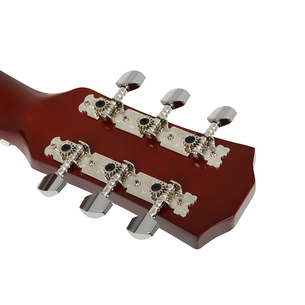 IRIN 38 Inch 38A Cutaway Zebra Pattern Red Acoustic Ballad Guitar for Beginner Adult Ballad Guitar 8