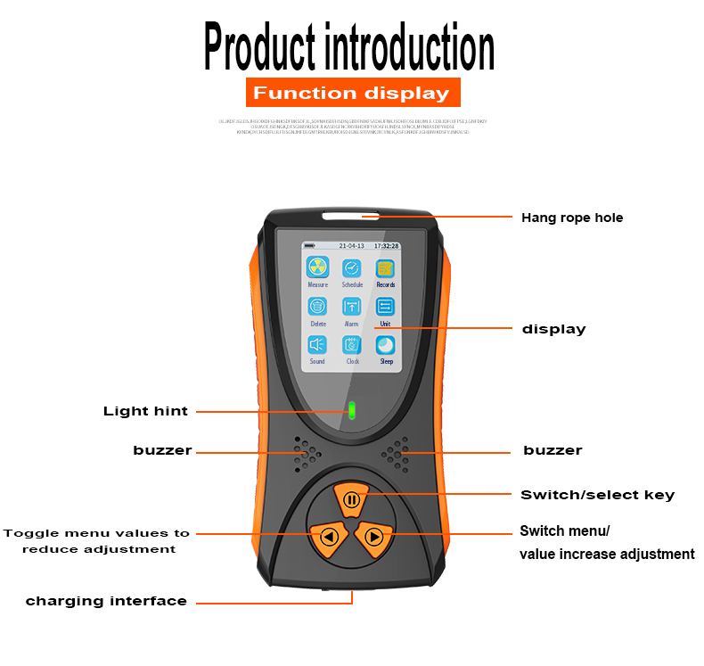 Find High Precision 0. 05uSv-50mSv Nuclear Radiation Tester with Built-in Battery TFT2.0  Color Display Screen Alarm Fuction for Sale on Gipsybee.com with cryptocurrencies