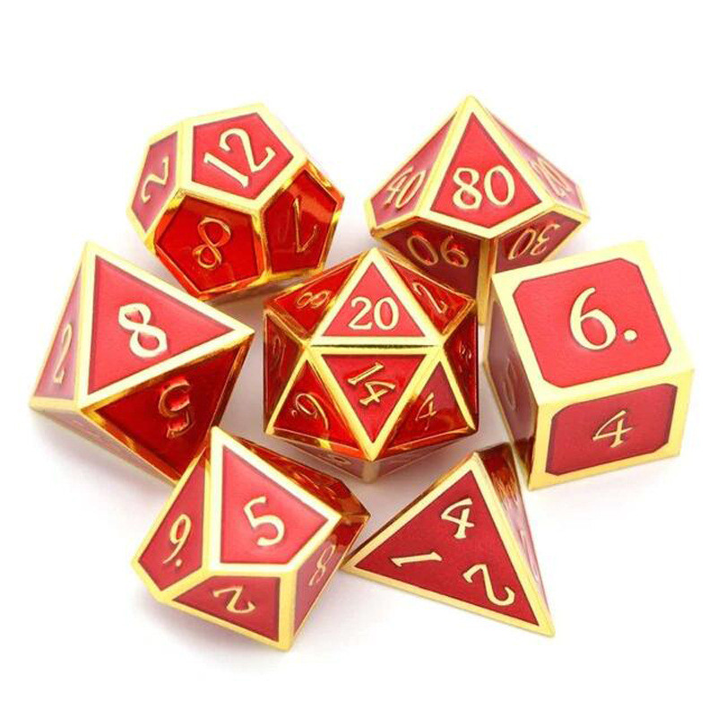 Find 7Pcs/Set Alloy Metal Dice Set Playing Games Poker Card Dungeons Dragons Party Board Game Toy for Sale on Gipsybee.com with cryptocurrencies