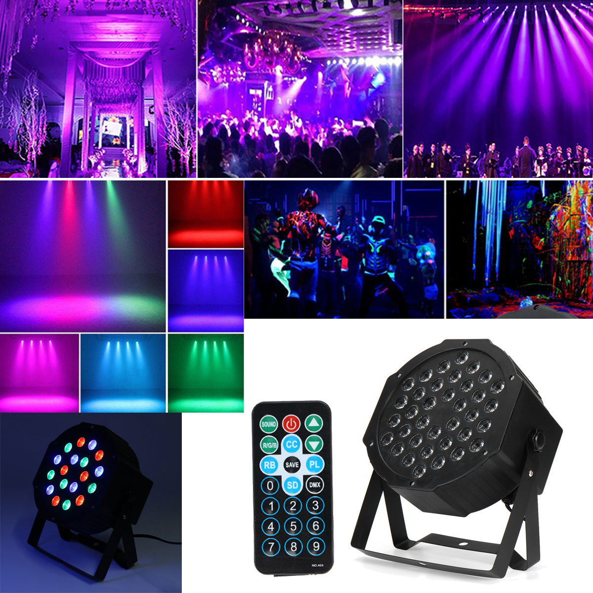 Find 12LED/ 18LED/ 36LED/ 54LED RGB PAR Color LED DJ Projector Disco Lamp Bar KTV Decor Party Stage Light for Sale on Gipsybee.com with cryptocurrencies