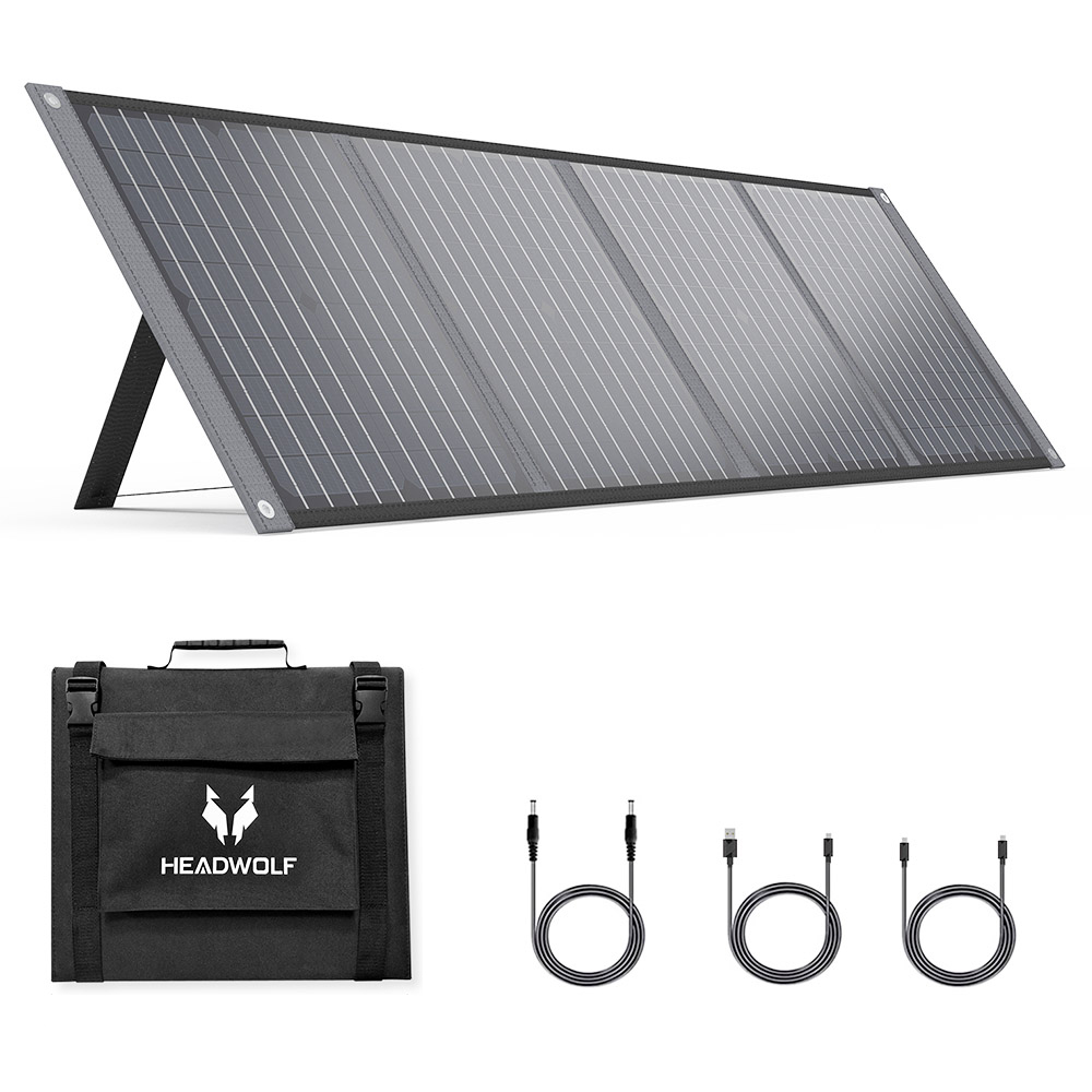 Find US Direct HEADWOLF S100 100W 18V Portable Solar Panel Foldable IP65 Waterproof Solar Panel For Power Station for Sale on Gipsybee.com with cryptocurrencies