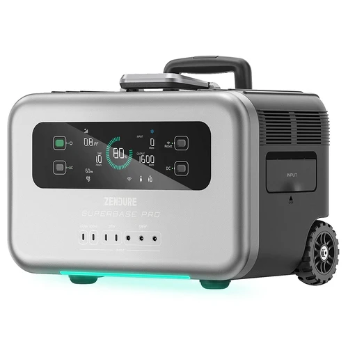 Find EU Direct ZENDURE SuperBase Pro 2000 Portable Power Station 2096Wh Large Capacity 3000W Ampup Capability 14 Outputs 6 1 Inch Clear Display Built in 4G IoT App Control Charge to 80 in 1 Hour with Industrial Grade Wheels for Sale on Gipsybee.com with cryptocurrencies