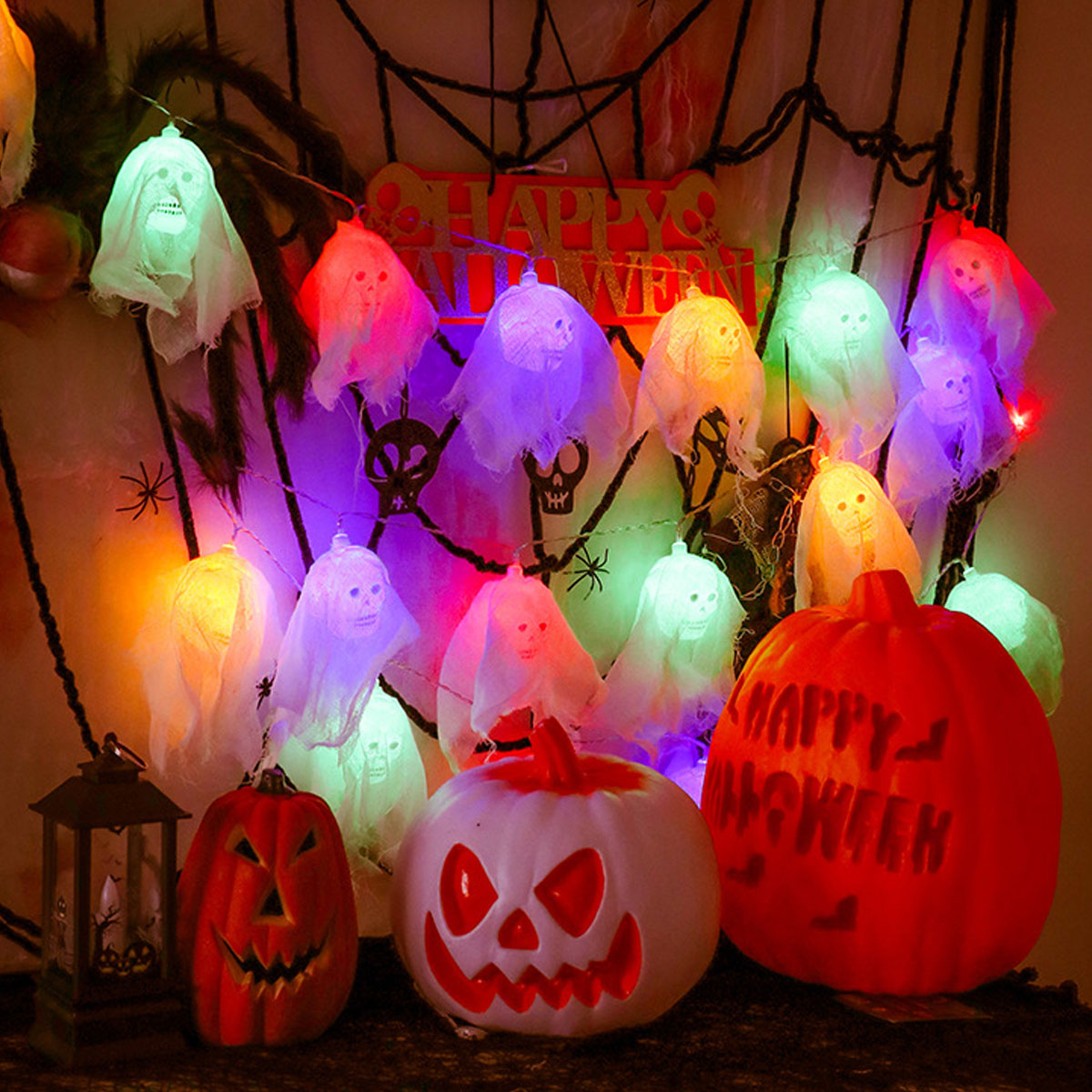Find Battery Powered 3M 20LED Halloween Party Home Fairy Lights Decor Hanging Ghost Prop Lantern Lamp for Sale on Gipsybee.com with cryptocurrencies