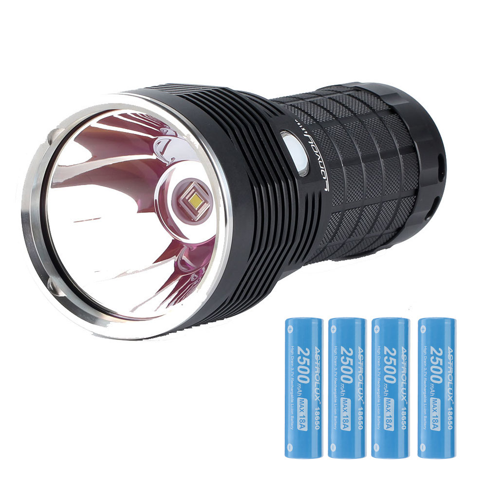 Find Convoy 4X18A SBT90 2 5400LM 1122M Strong LED Flashlight with 4Pcs Astrolux E1825 2500mAh 18A 3 7V 18650 Li ion Battery for Sale on Gipsybee.com with cryptocurrencies