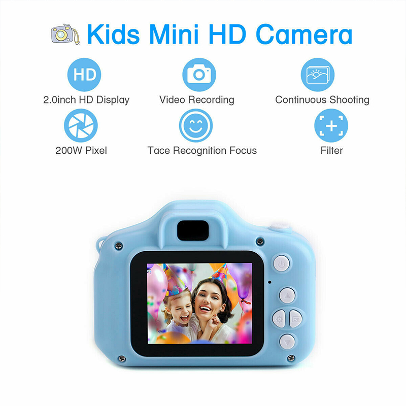 Find Cartoon Anti-fall Mini Children Camera 2.0 inch Screen Support Photo Video Game Function Birthday Gift Kids LCD HD Rechargeable Video Toddler Educational Toy for Sale on Gipsybee.com with cryptocurrencies